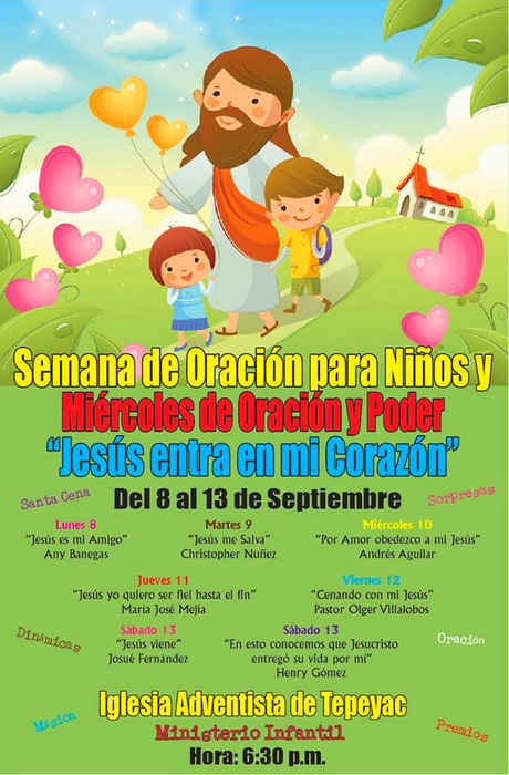 Iglesia Adventista del Séptimo Día Tepeyac - Event: Semana de Oración para  Niños y Miércoles de Oración y Poder