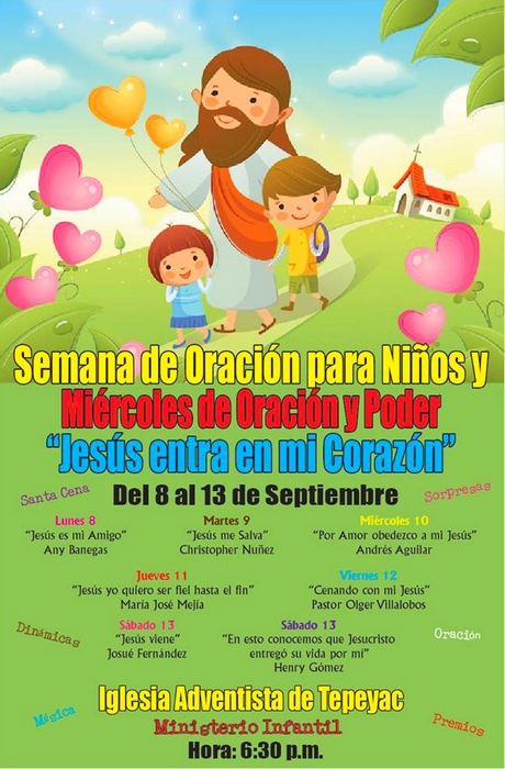 Iglesia Adventista del Séptimo Día Tepeyac - Event: Semana de Oración para Niños y Miércoles de Oración y Poder Iglesia Adventista del Séptimo Día Tepeyac - Event: Semana de Oración para Niños y Miércoles de Oración y Poder